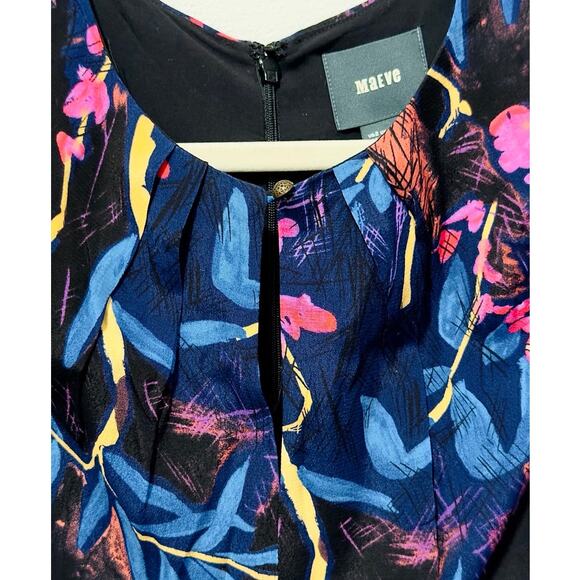 Maeve - Women's Floral, Cutout, Cold Shoulder, Midi, A-Line, Ella Dress (size 2) - Picture 2 of 4